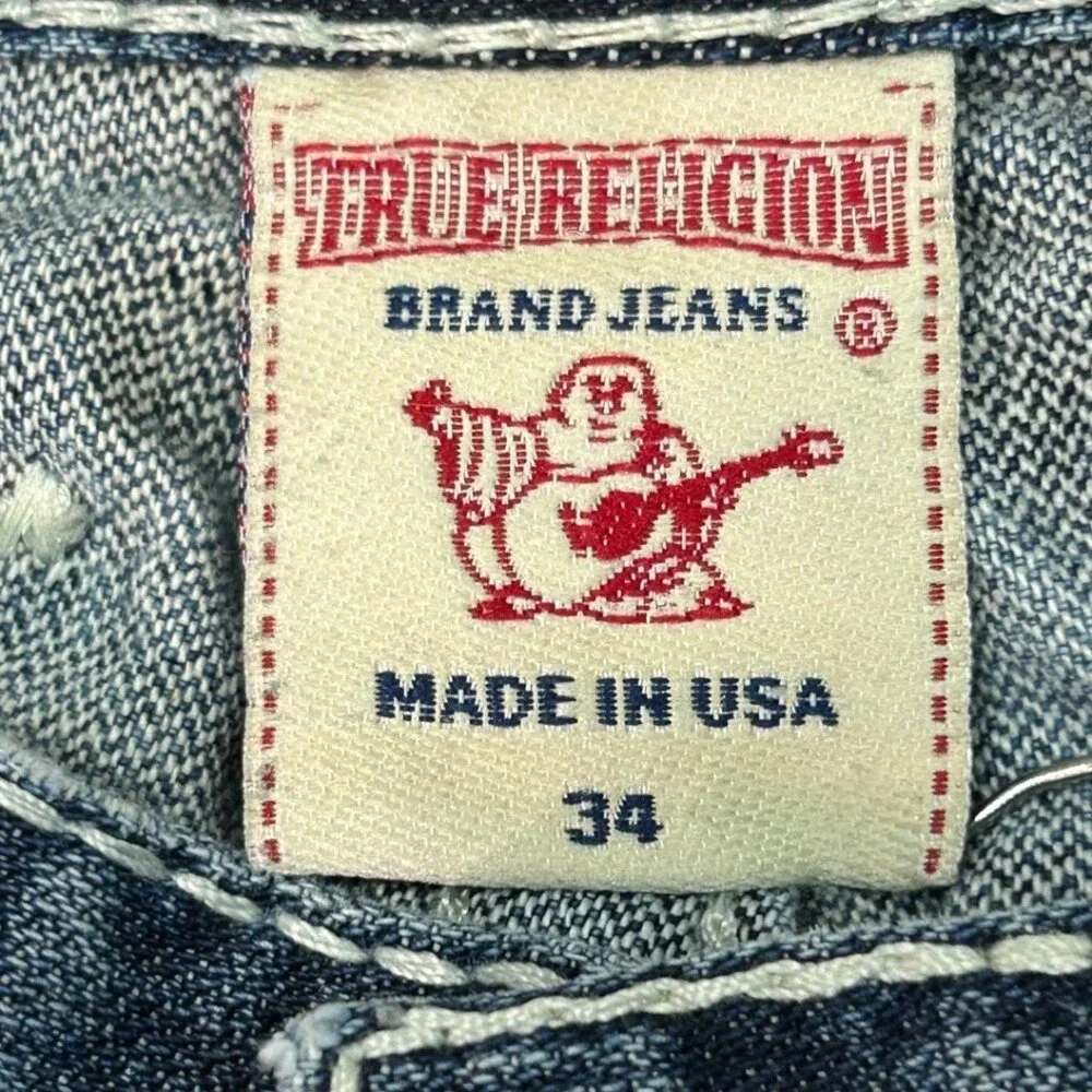 True Religion Corey Big T 34 Flap Pocket Bootcut Jeans Men's Size 38 W 32 L 10 I